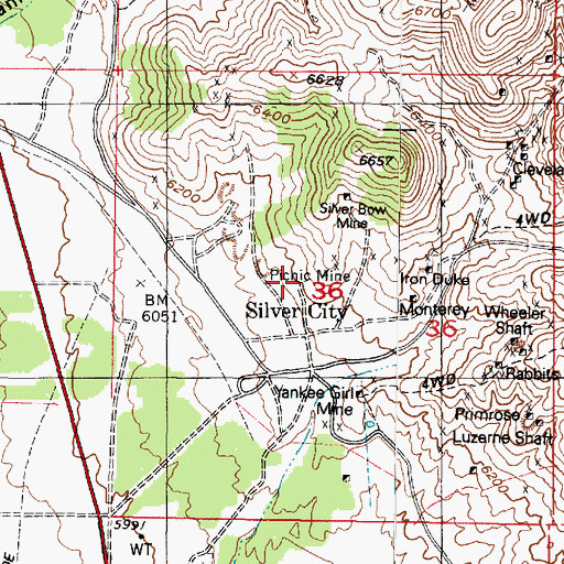 Topographic Map of Picnic Mine, UT