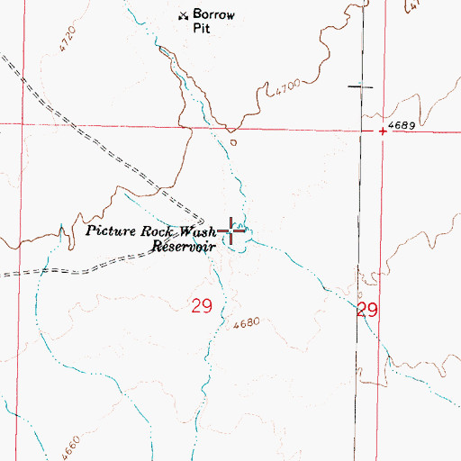 Topographic Map of Picture Rock Wash, UT