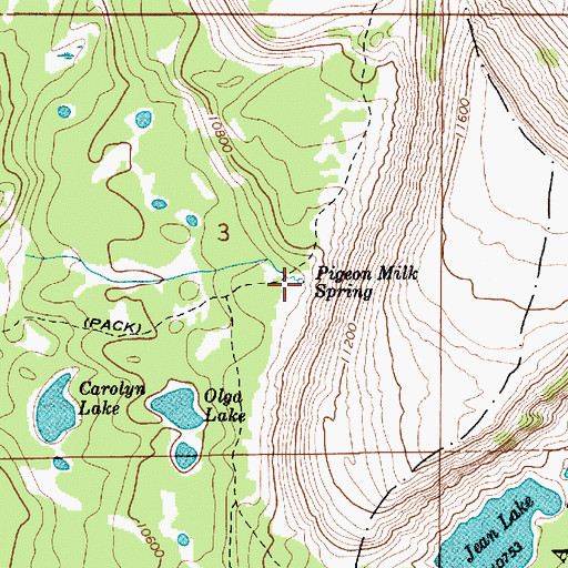 Topographic Map of Pigeon Milk Spring, UT
