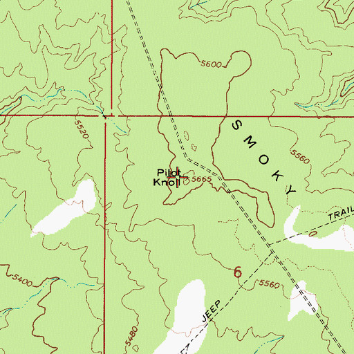 Topographic Map of Pilot Knoll, UT