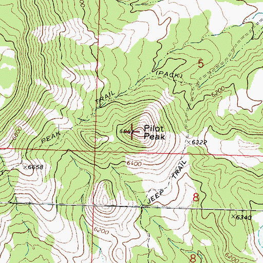 Topographic Map of Pilot Peak, UT