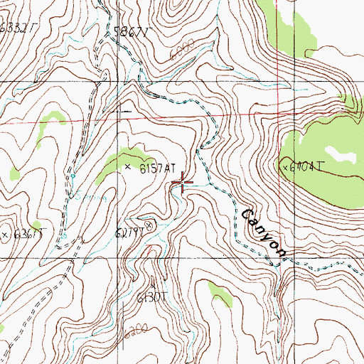 Topographic Map of Pine Canyon, UT