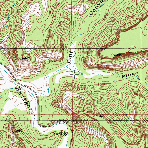 Topographic Map of Pine Canyon, UT