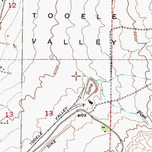 Topographic Map of Pine Creek, UT