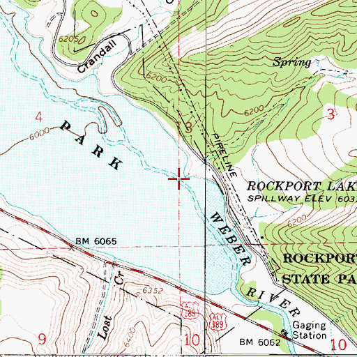 Topographic Map of Pine Creek, UT