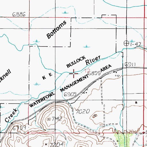 Topographic Map of Pine Creek, UT