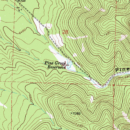 Topographic Map of Pine Grove Reservoir, UT