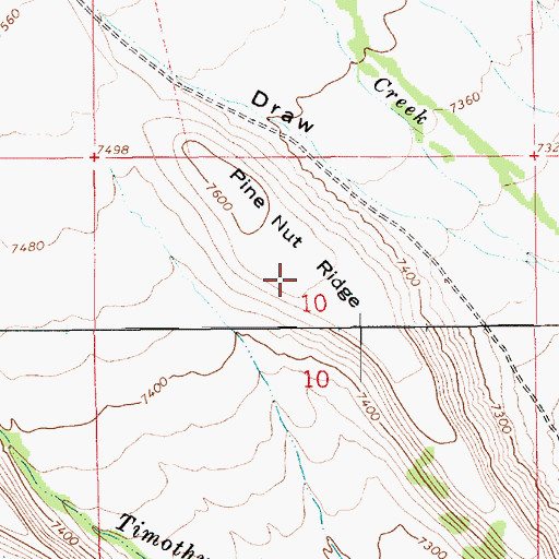 Topographic Map of Pine Nut Ridge, UT