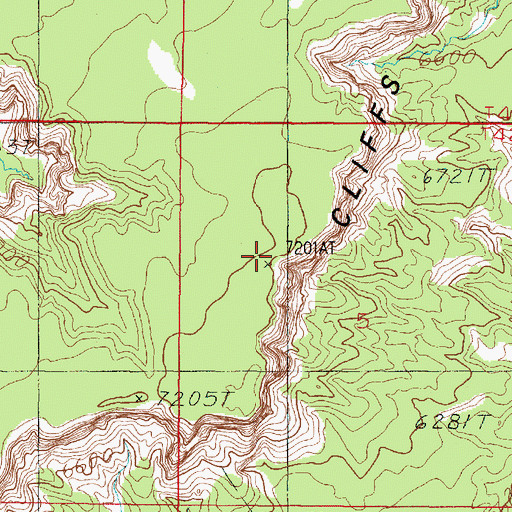 Topographic Map of Pine Point, UT