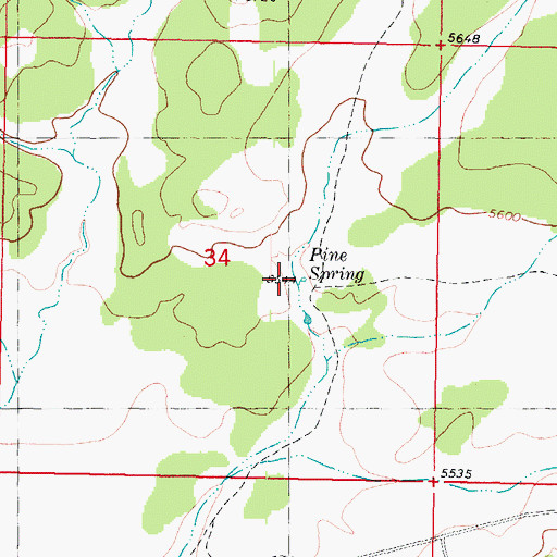 Topographic Map of Pine Spring, UT