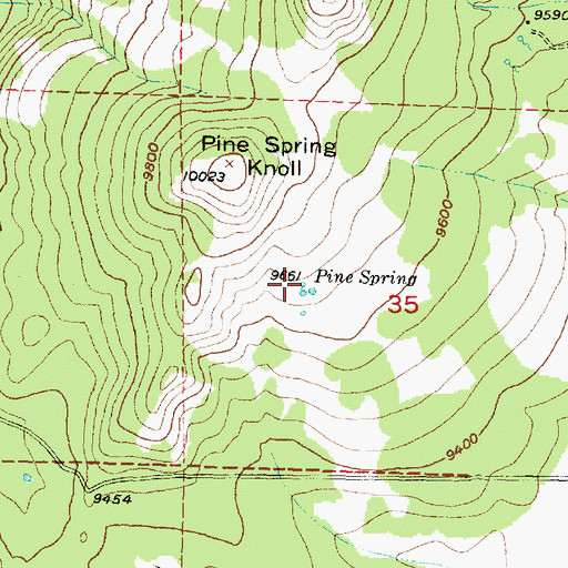 Topographic Map of Pine Spring, UT