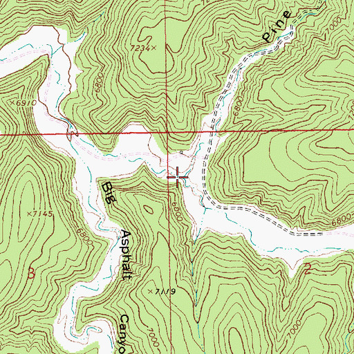 Topographic Map of Pine Spring Canyon, UT