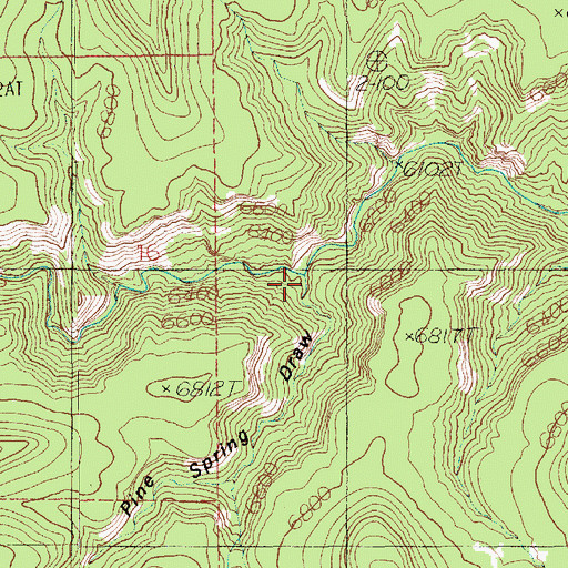 Topographic Map of Pine Spring Draw, UT