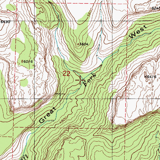 Topographic Map of Pine Spring Wash, UT