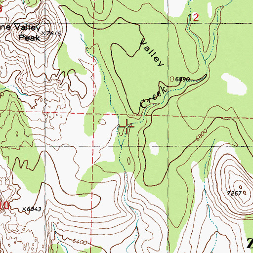 Topographic Map of Pine Valley, UT