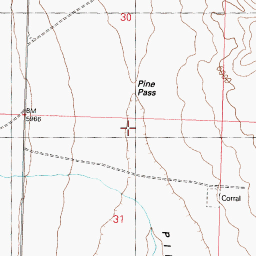 Topographic Map of Pine Valley, UT