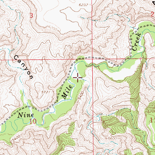 Topographic Map of Pinnacle Canyon, UT