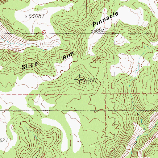 Topographic Map of Pinnacle Mesa, UT