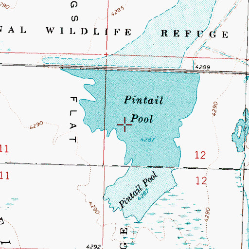 Topographic Map of Pintail Pool, UT