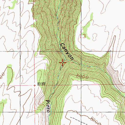 Topographic Map of Pinto Canyon, UT
