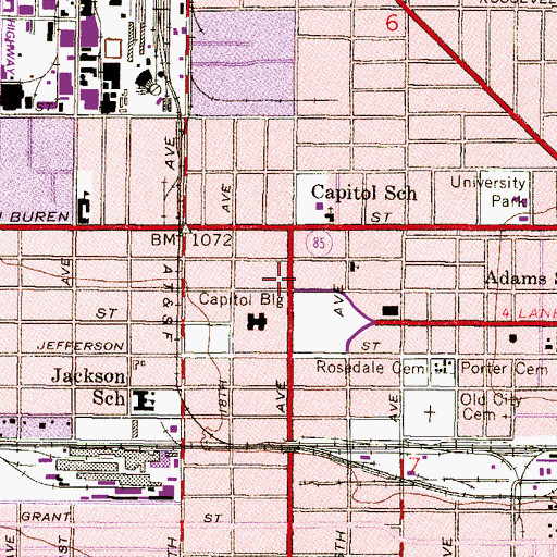 Topographic Map of Arizona Department of Agriculture Building, AZ