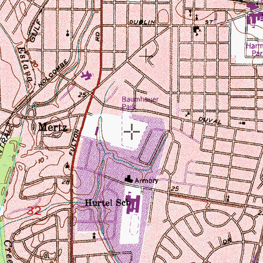 Topographic Map of Baumhauer Park, AL