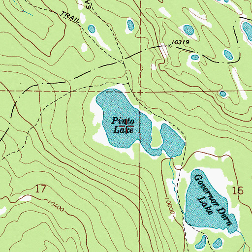 Topographic Map of Pinto Lake, UT