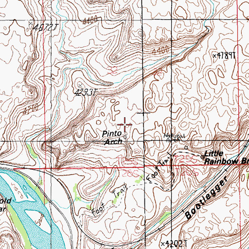 Topographic Map of Pinto Arch, UT