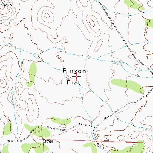 Topographic Map of Pinyon Flat, UT