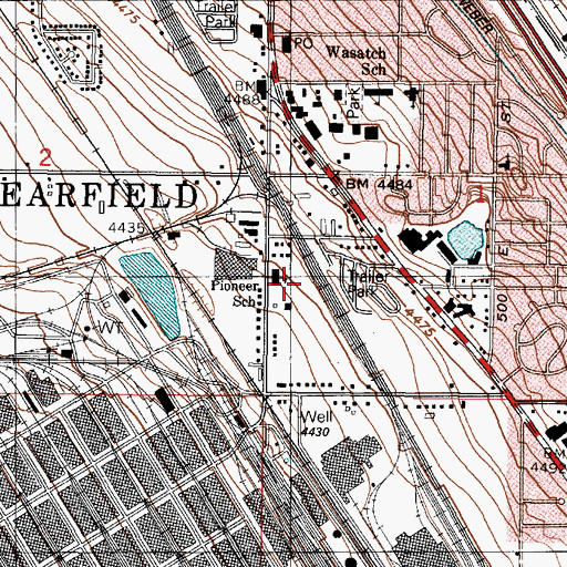 Topographic Map of Pioneer Adult Rehabilitation Center, UT