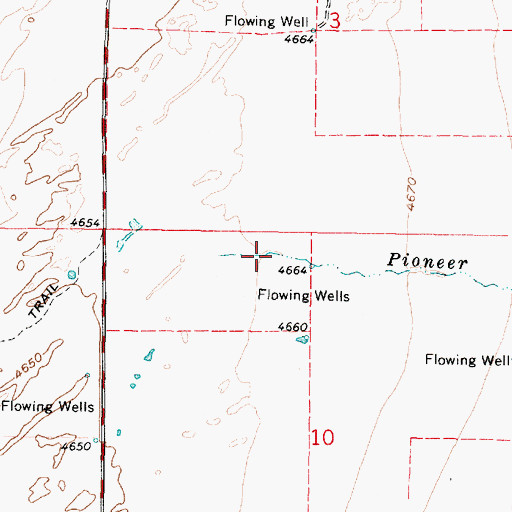 Topographic Map of Pioneer Wash, UT