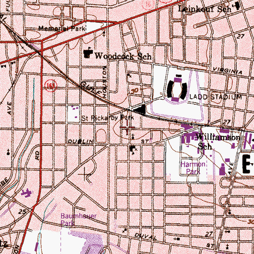 Topographic Map of New Bayside Baptist Church, AL