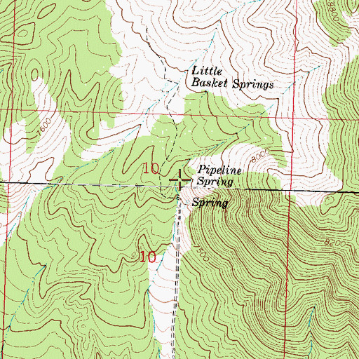 Topographic Map of Pipeline Spring, UT