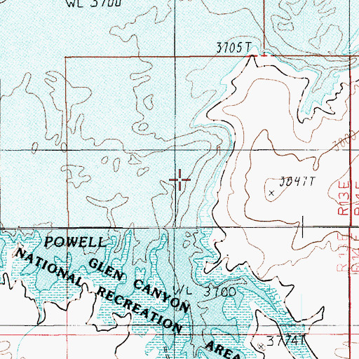 Topographic Map of Piute Farms (historical), UT