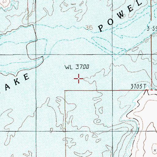 Topographic Map of Piute Farms Wash, UT