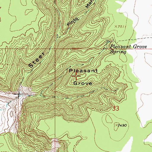 Topographic Map of Pleasant Grove, UT