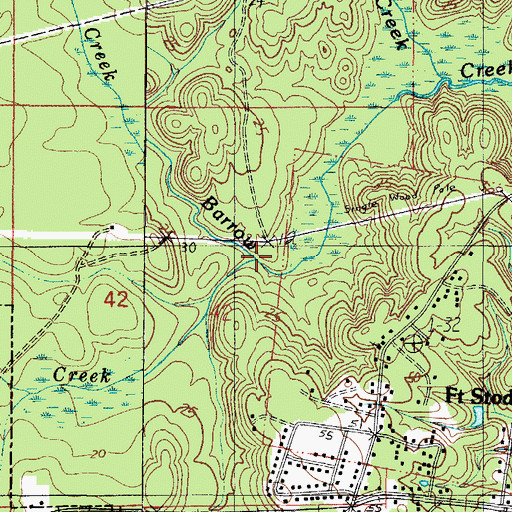 Topographic Map of Beaver Dam Creek, AL
