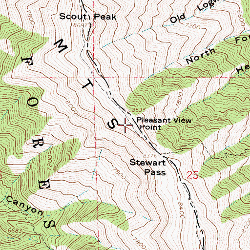 Topographic Map of Pleasant View Point, UT
