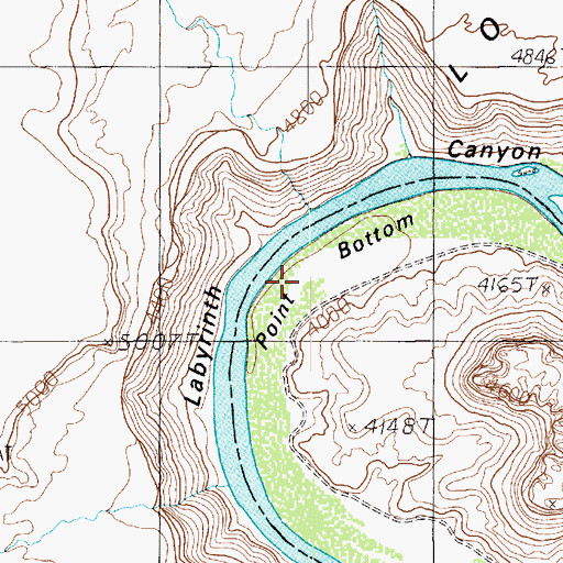 Topographic Map of Point Bottom, UT