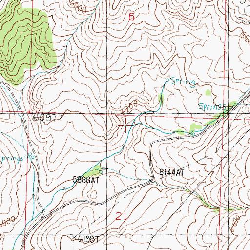 Topographic Map of Poison Creek, UT
