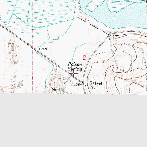 Topographic Map of Poison Spring, UT