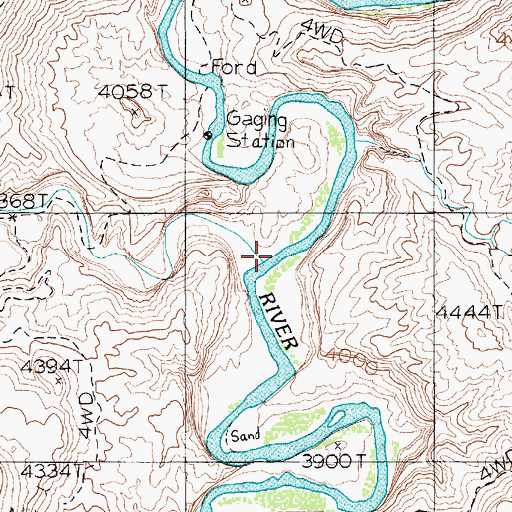 Topographic Map of Poison Spring Canyon, UT