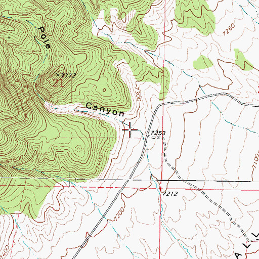 Topographic Map of Pole Canyon, UT
