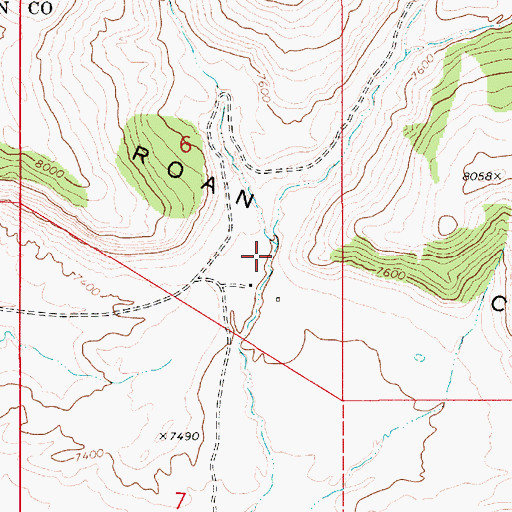 Topographic Map of Pole Canyon, UT