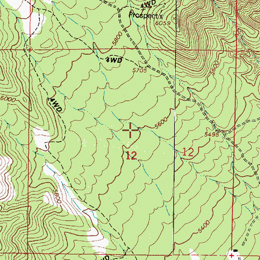 Topographic Map of Pole Canyon, UT