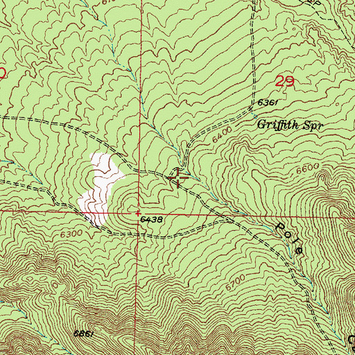 Topographic Map of Pole Canyon, UT