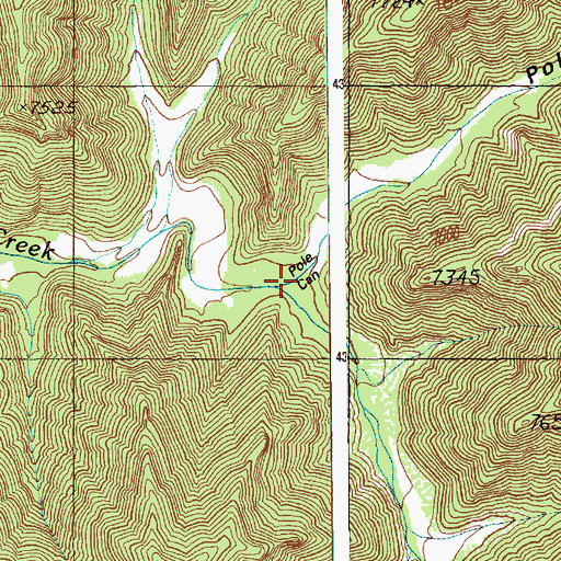 Topographic Map of Pole Canyon, UT