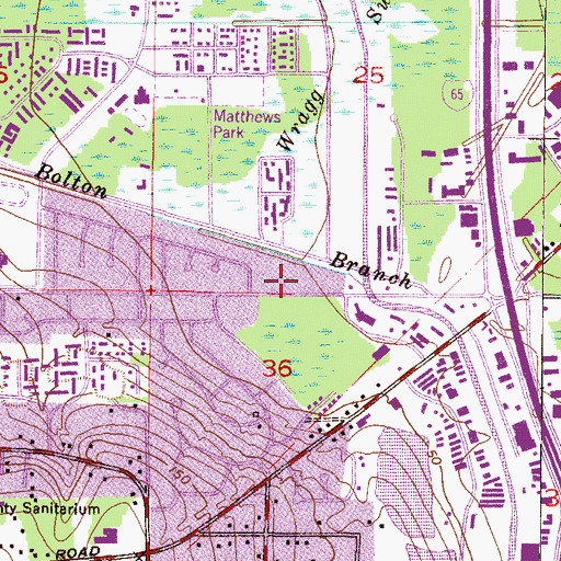 Topographic Map of Belair Baptist Church, AL