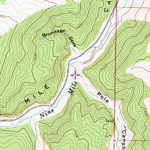 Topographic Map of Pole Canyon, UT
