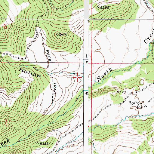 Topographic Map of Pole Hollow, UT